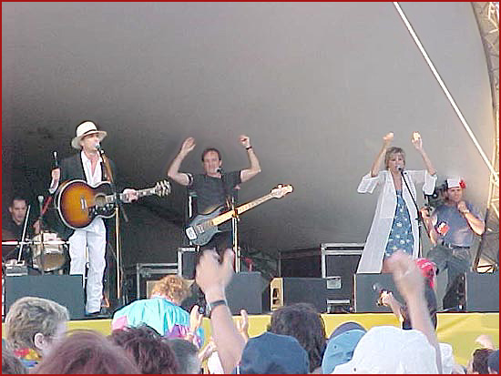 Zachary Richard and band onstage at the Festival Acadien