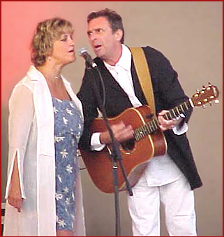 Zachary Richard singing at the Festival Acadien